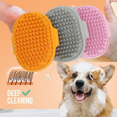 Soothing Dog Bath Brush for Short Hair Shedding