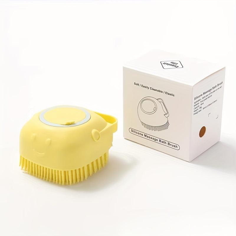 Pet Shampoo Brush Silicone Massage Rubber Bath Comb for Dog & Cat Grooming