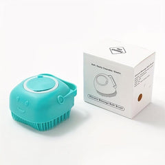 Pet Shampoo Brush Silicone Massage Rubber Bath Comb for Dog & Cat Grooming