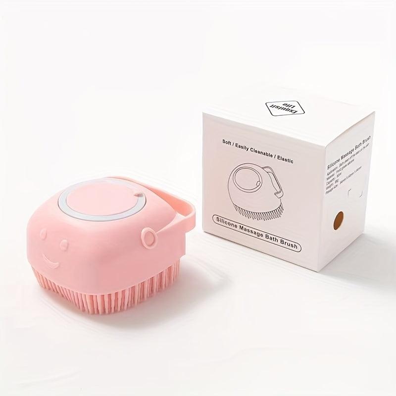 Pet Shampoo Brush Silicone Massage Rubber Bath Comb for Dog & Cat Grooming