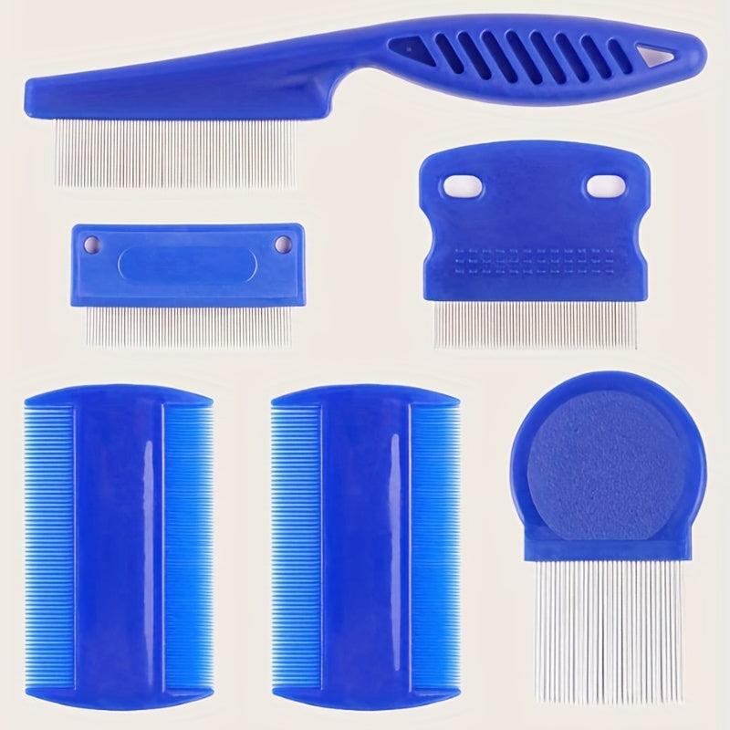 6pcs Pet Lice Remover Comb Set for Dogs and Cats Grooming