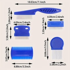 6pcs Pet Lice Remover Comb Set for Dogs and Cats Grooming
