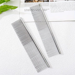Stainless Steel Pet Grooming Comb & Slicker Brush