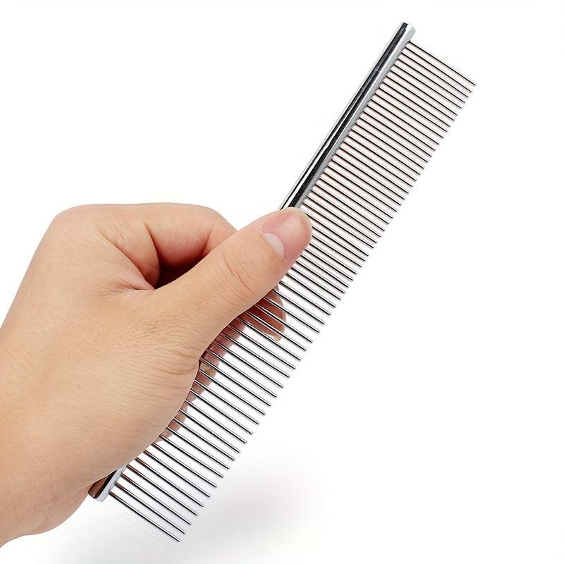 Stainless Steel Pet Grooming Comb & Slicker Brush
