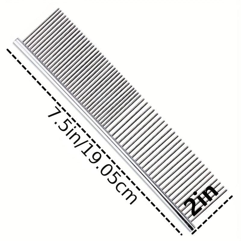 Stainless Steel Pet Grooming Comb & Slicker Brush