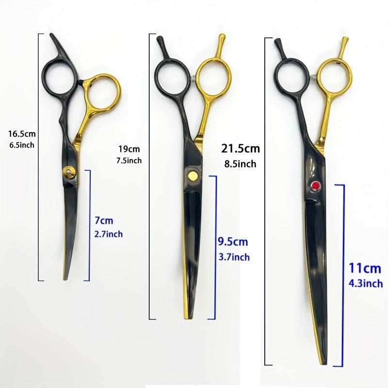 Professional Dog Grooming Scissors Set: Cutting, Bending, Thinning Shears