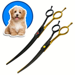 Professional Dog Grooming Scissors Set: Cutting, Bending, Thinning Shears