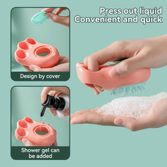 Pet Shampoo Brush Silicone Massage Comb for Dog & Cat Grooming
