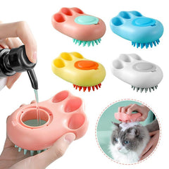 Pet Shampoo Brush Silicone Massage Comb for Dog & Cat Grooming