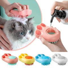 Pet Shampoo Brush Silicone Massage Comb for Dog & Cat Grooming