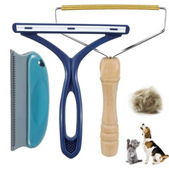 3pcs Pet Hair Remover Portable Fabric Fuzz Brush Set