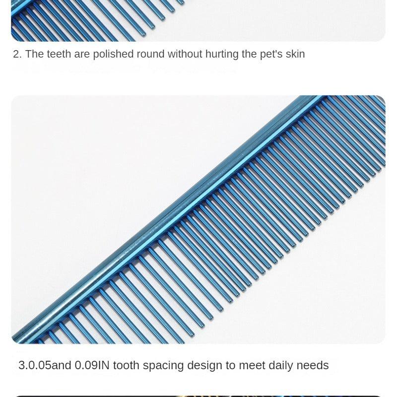 Stainless Steel Pet Hair Row Comb Grooming Tool