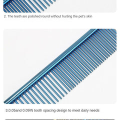 Stainless Steel Pet Hair Row Comb Grooming Tool