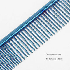 Stainless Steel Pet Hair Row Comb Grooming Tool