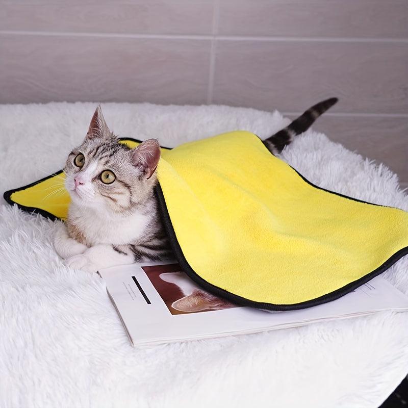 2pcs Soft Pet Towels Water Absorbent & Quick Drying Bath Towel for Cat and Dog