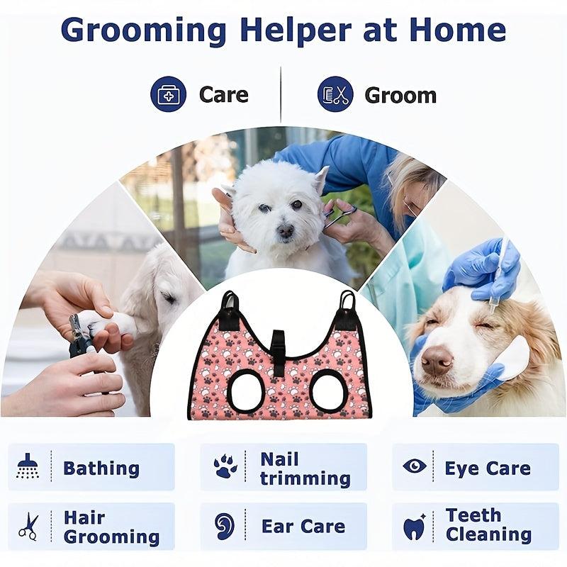 Pet Grooming Hammock & Harness for Dogs & Cats