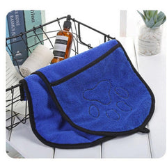 Microfiber Dog Towel With Hand Pockets Ultra Absorbent Pet Bath Towel
