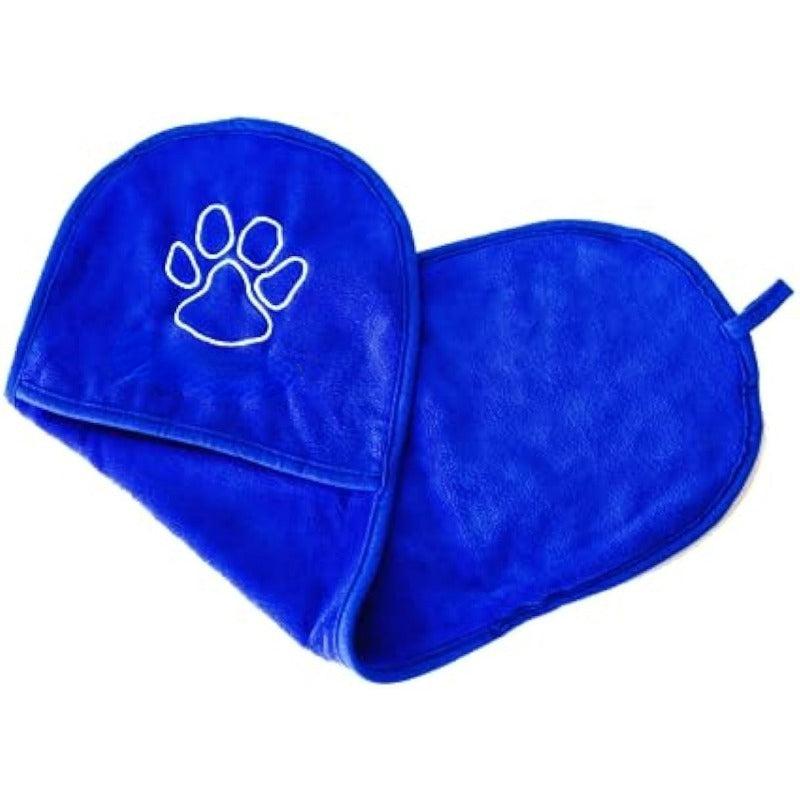 Microfiber Dog Towel With Hand Pockets Ultra Absorbent Pet Bath Towel