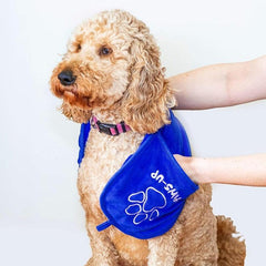 Microfiber Dog Towel With Hand Pockets Ultra Absorbent Pet Bath Towel