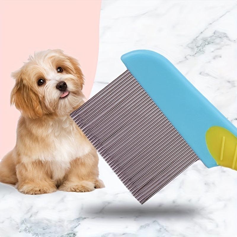 Stainless Steel Cat Comb with Dense Teeth for Hair Removal and Massage