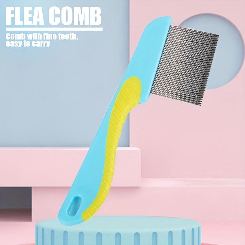 Stainless Steel Cat Comb with Dense Teeth for Hair Removal and Massage