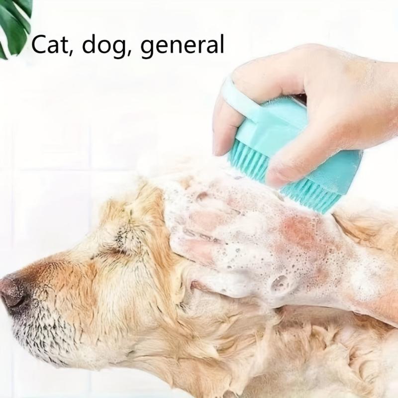 Pet Shampoo Brush Silicone Massage Rubber Bath Comb