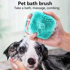 Pet Shampoo Brush Silicone Massage Rubber Bath Comb