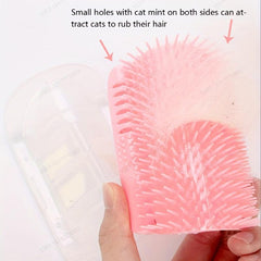 Cat Scratcher Corner Rub Hair Massager Washable Brush
