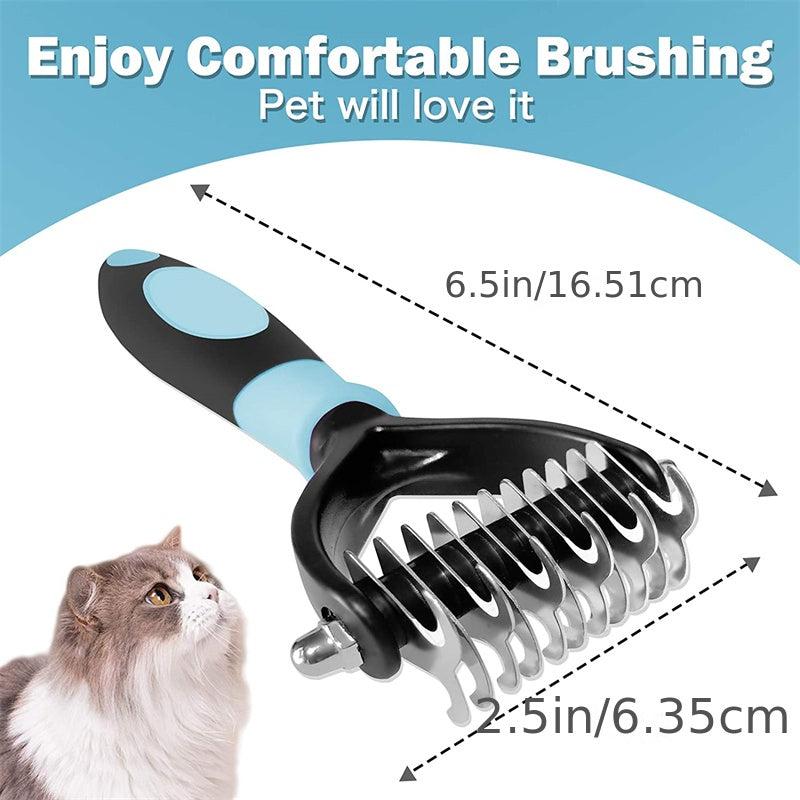 Double Sided Slicker Pet Brush Shedding Dematting Stainless Steel Dog Comb
