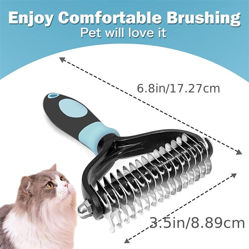 Double Sided Slicker Pet Brush Shedding Dematting Stainless Steel Dog Comb