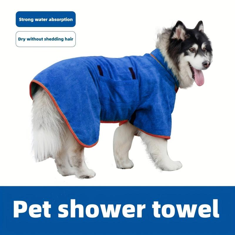 Microfiber Pet Hooded Bath Towel Water Absorbent Dog Bath Towel
