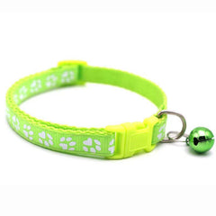 Stylish Paw Print Pet Collar for Cats & Small Dogs