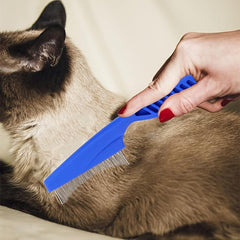 2pcs Pet Grooming Comb Kit Silicone Rubber Dog Bath Brush Comb