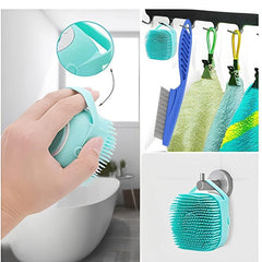 2pcs Pet Grooming Comb Kit Silicone Rubber Dog Bath Brush Comb