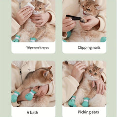 4pcs Waterproof Dog Silicone Boots Non slip Puppy Shoes