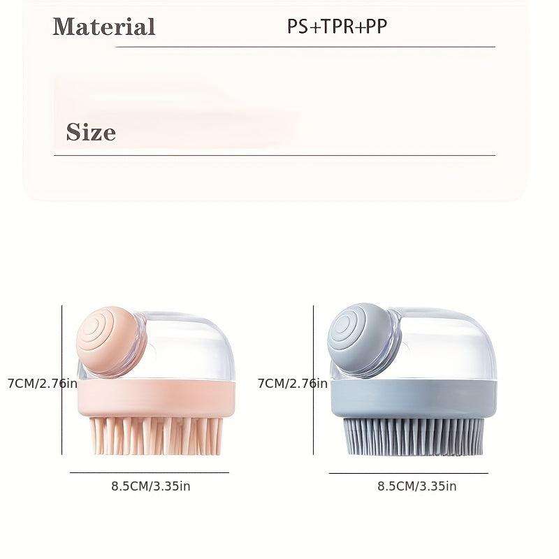 Pet Shampoo Brush Silicone Massage Rubber Bath Comb for Dog & Cat