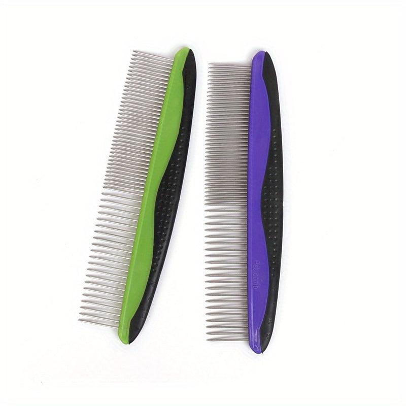 2pcs Stainless Steel Pet Hair Removal Comb for Dogs Cats Grooming