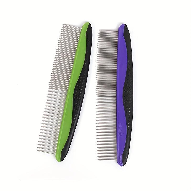 2pcs Stainless Steel Pet Hair Removal Comb for Dogs Cats Grooming