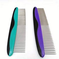 2pcs Stainless Steel Pet Hair Removal Comb for Dogs Cats Grooming