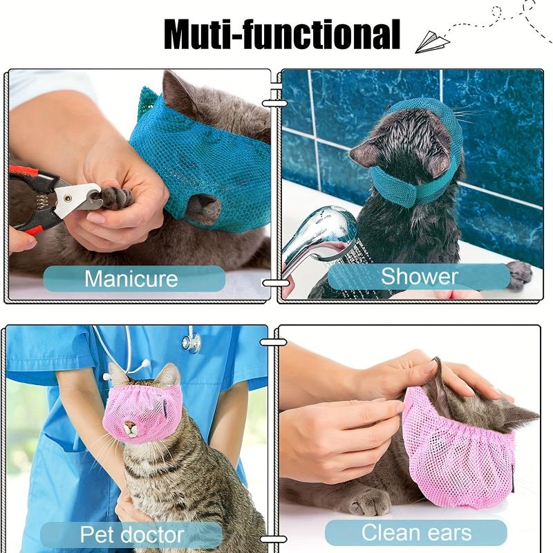 Breathable Mesh Cat Muzzle Anti Bite Dog Cone