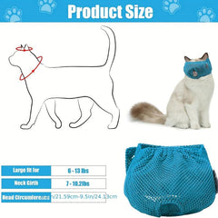 Breathable Mesh Cat Muzzle Anti Bite Dog Cone