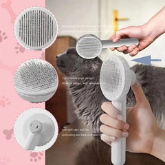 Self Cleaning Slicker Brush For Cat Removes Undercoat Tangled Hair