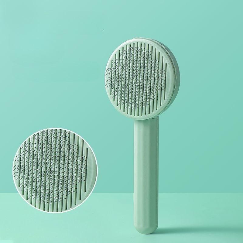 Self Cleaning Slicker Brush For Cat Removes Undercoat Tangled Hair