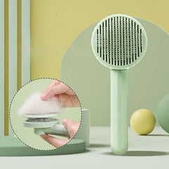 Self Cleaning Slicker Brush For Cat Removes Undercoat Tangled Hair