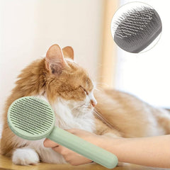 Self Cleaning Slicker Brush For Cat Removes Undercoat Tangled Hair