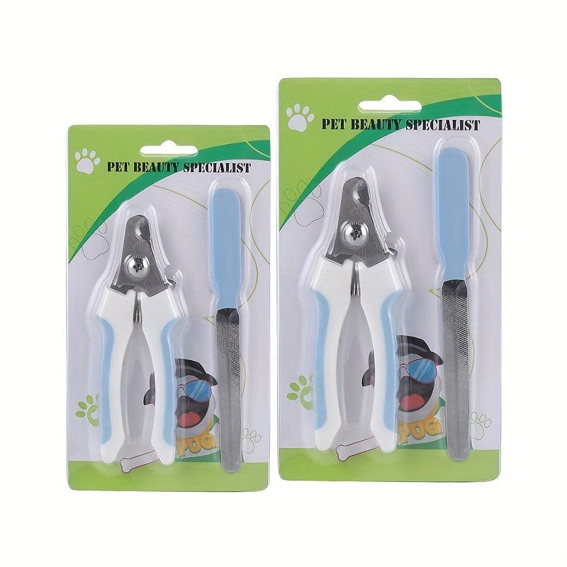 Pet Nail Clipper & File Set Stainless Steel for Dog Cat Paws Grooming