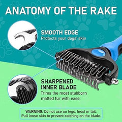 Double Sided Slicker Pet Brush For Shedding Dematting Stainless Steel Comb