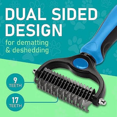 Double Sided Slicker Pet Brush For Shedding Dematting Stainless Steel Comb
