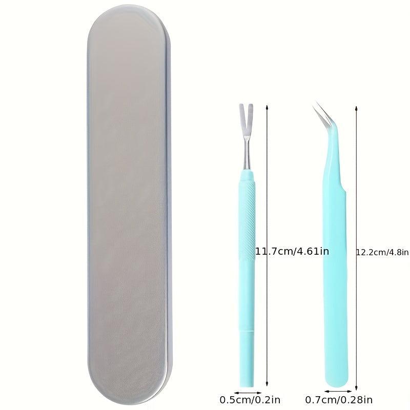 2pcs Stainless Steel Dog Tick Fork Pet Flea Tick Fork
