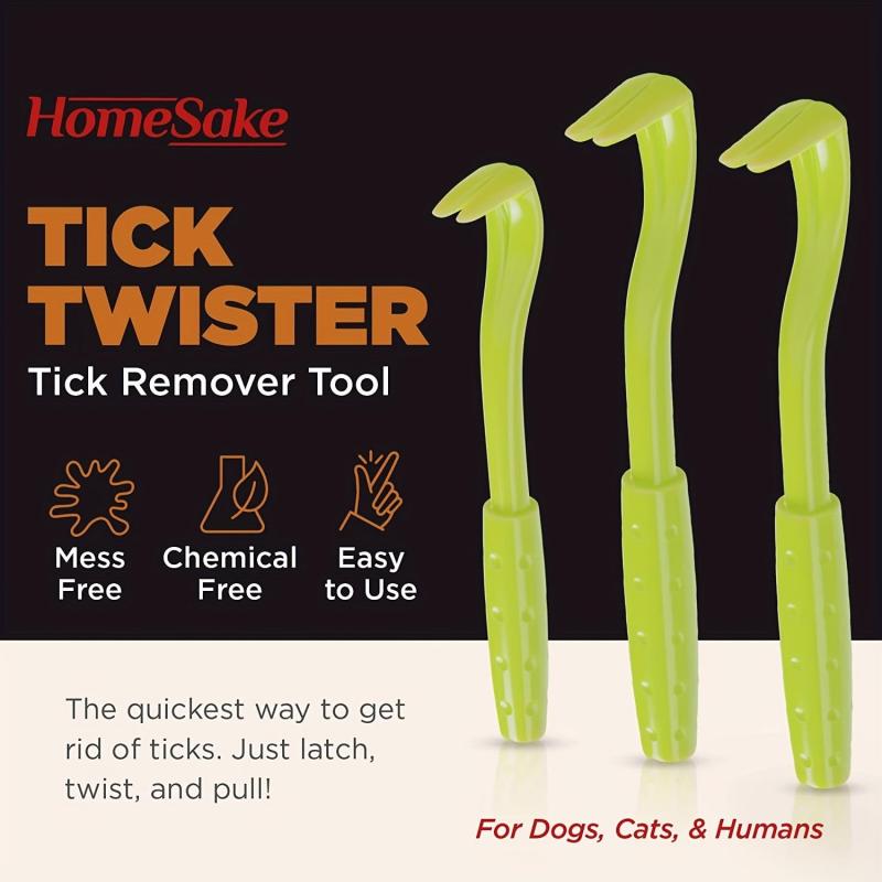 3pcs Tick Remover Tool for Dogs Cats Humans - Tick Removal Twister